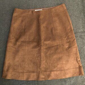 Brown Faux-Suede Babaton Mini Skirt